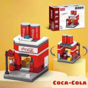 Gratis Semua - DIY Kreatif Susun Blok Seri / Building Blocks Mainan Anak / Building Blocks Toko Makanan