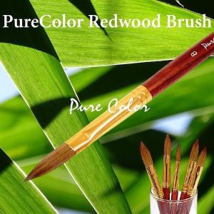 New Arrival pure kolinsky sable hair round acrylic nail brush size Wood Acrylic Kolinsky Nail Brushes Sizes 1pc