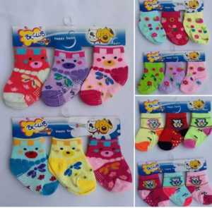 PROMO -3 pasang kaos kaki bayi motif boneka lucu