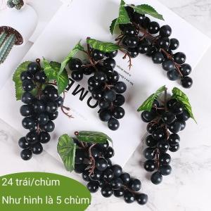 Chùm nho giả TODOCO bằng cao su mềm đủ loại 18 trái đến 36 trái dài bóng mịn màu tươi giống thật 99%