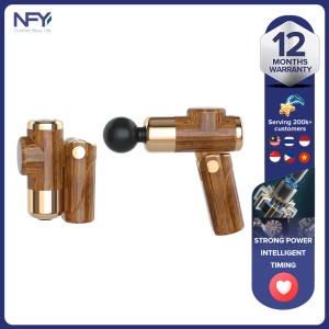 New wood grain folding percussion massager muscle relaxation massager for deep fitness