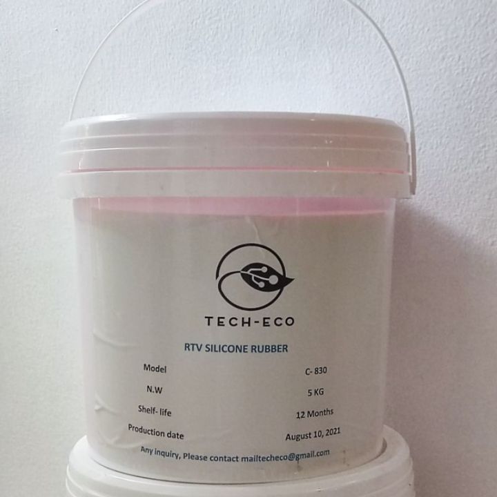 White Pink RTV Silicone Liquid Rubber kilo Tin Cure Free