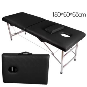 Massage Bed Foldable Sturdy Comfortable 180*60*65cm Massage Bed Spa Facial Massage Table Tattoo Bed for Home Beauty Salon Leisure Club Health Center massage bed portable Bearing 300KG