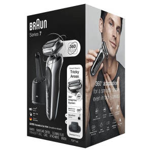 Máy Cạo Râu Điện Braun Series 7 7071CC Flex Wet & Dry Chính Hãng - Cạo Ướt Và Khô Kèm Cốc Sạc Rửa Tự Động