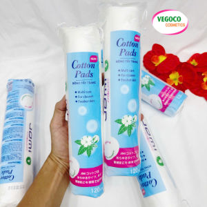 Bông tẩy trang cao cấp Jomi 120 miếng 100% bông thiên nhiên mềm mịn an toàn cho da chất lượng cao | Vegoco Cosmetics