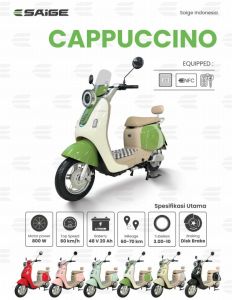 Sepeda Listrik Saige Cappucino