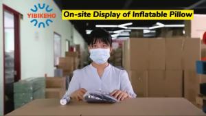 หมอนเป่าลมขนาดพกพาหมอนเป่าลมเบาะคู่รักตั้งแคมป์เฟอร์นิเจอร์สำหรับผู้หญิงผู้ชาย + ​ปั๊มเสริม