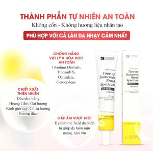 Kem Chống Nắng Hanmi Nâng Tone Trắng Hồng SPF 50+ PA++++ 40ml Dưỡng Ẩm Kiểm Soát Dầu Cho Da Mụn