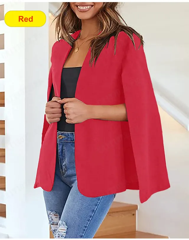 Timeless and Versatile Women s Cape Blazer with Small Suit Lazada PH