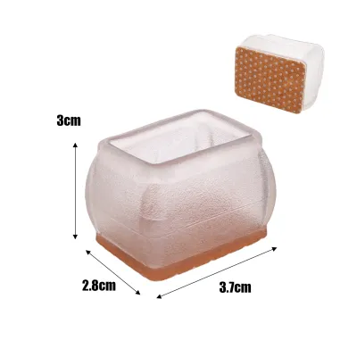 4Pcs Chair Leg Caps Rubber Feet Protector Pads Furniture Table Covers Socks Plugs Cover Furniture Leveling Feet Home Decor