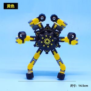 Gyro Fingertip Spinner Mainan Edukasi Anak Kreatif Dapat Diubah Dalam Beberapa Bentuk Spiner Robot Gangsing