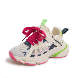Sepatu Sneakers Import Anak Perempuan/Laki Laki  Tamali  Desain Jaring Fashion Size 26-37 FREE DUS