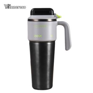 Efficient 1000ml Ceramic Coated Stainless Steel Vacuum Insulated Tumbler Travel Mug with Straw for All Day Use