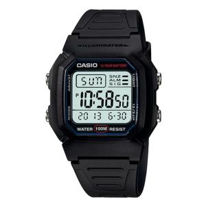 CASIO ORIGINAL - CASIO W-800H-1AV - MEN - Hitam - Resin - Jam dunia JD16ST # Jam Tangan Pria Cowok Anti Air Digital Analog + CASIO W 800H 1A W-800H 800 H W800 W-800 W800H W-800H-1A $ WR1 STR SD7 HT7