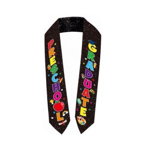 ARTMU Shiny Preschool Graduate Sash Glitter Decorative Ceremonial Shoulder Strap Kids Comfortable Graduation Party Strap Graduation Season
