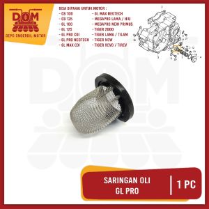 Saringan Oli GL Pro (PSP) Filter Saringan Screen Oli Mesin Engine Bagian Bawah Honda GL Pro GL Max