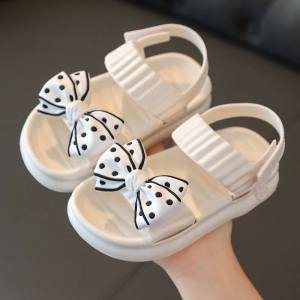Kids Beach Sandals Girls 1-9 Years 2022 Summer New Fashion Bow-knot Princess Sandals Baby Girls Soft Base Non-slip Sports Sandal for Big Kids Girls Size 24-35