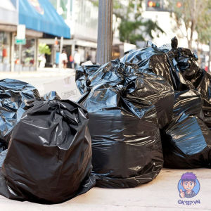 [Túi nặng 1Kg] Combo 3 Cuộn Túi Đựng Rác Tự Huỷ Sinh Học Túi Rác Tự Phân Hủy Bao Rác Đen Thân Thiện Với Môi Trường Chất Liệu Dai OKSEP