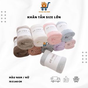 Khăn Tắm Hàn Quốc Cỡ Lớn 140 X 70CM Lông Cừu Siêu Dày Mềm Mịn