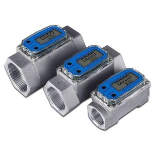 LINSBAYWU Portable 1/1.5/2 inch LCD Display Flowmeter Gauge Sensor Counter PCB Electronic Flow Indicator Digital Turbine Flow Meter
