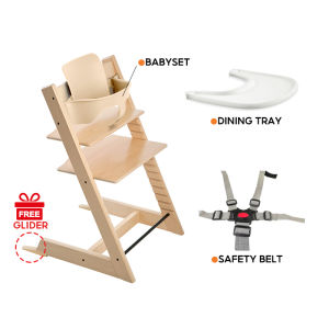 Baby High Chair Inspired Adjustable Stylish Baby Dining High Chair Seat (FREE GLIDER)