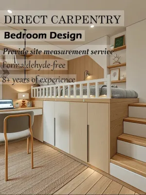 【SG Local Contractor】【Custom Furniture】Bedroom Renovation /Loft Bunk Bed/ Kids Bedroom Design /Storage bedframe/ Study Table / Wardrobe/ Local Carpentry works