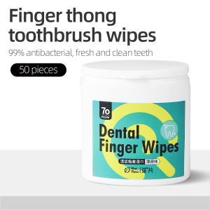 Pet Mall - 50 Pcs Finger Wipes Dental Care Dog Cat Teeth Universal Pet Toothbrush Remove Tartar Clean Wipes