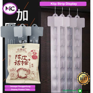 Gantungan Klip Strip Display Gantungan Makanan Display Hanging Gantung Produk Kemasan Gantungan Toko Supermarket Bahan Plastik Transparan