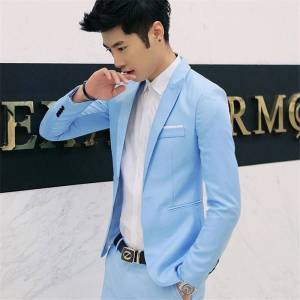 เสื้อสูทสลิมสไตลส์เกาหลีสำหรับชาย สูทผู้ชายแฟชั่นเท่ห์ เสื้อเบลเซอร์แขนยาวผู้ชาย เสื้อสูททรงสวย เสื้อสูทผู้ชายสลิมฟิตงานแต่ง ใส่ทำงาน พนักงานออฟฟิศเนื้อผ้าดี ราคาส่งไซส์S-3XL Blazer