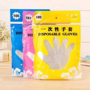 Sarung Tangan Plastik Sekali Pakai isi 100pcs Disposable Gloves Sarung tangan bening