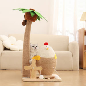 Island Tiki Tales Large Egg Cat Toy & Coconut Tree Combo Scratching Post