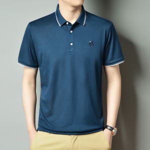 Polo T Shirt Men Summer Men Clothing Short Sleeve T-shirt Embroidered Polo Shirt Lapel Middle and Young Half Sleeve Business Top