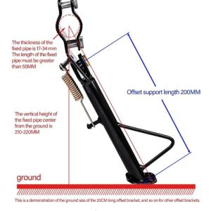 14-24cm Replacement Side Support Stand Motorcycle Kickstand for Most Scooter Motorbike Modification Kickstand Side Stand