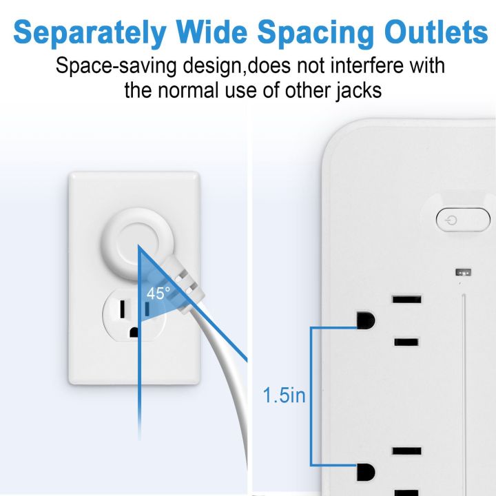Plug Overcurrent Protection Surge Protector Power Strip Overcurrent Protection US Plug Power Strip ...
