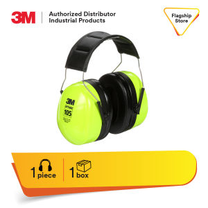 3M™ Peltor™ Optime™ 105 High Visibility Over-the-Head Earmuffs Hearing Conservation H10A HV
