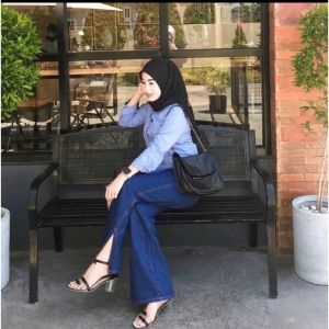 KULOT JEANS WANITA TRIVELA / KULOT JEANS BELAH / KULOT JEANS HIGHWAIST KULOT JEANS CELANA PANJANG WANITA JEANS WANITA / CELANA TERBARU 2021 KEKINIAN VANOS-STORE