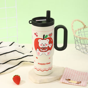 AU New ins Stylish and high-quality insulated stainless steel mug with a tea infuser and handle perfect for use in cars