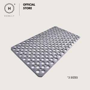 Homlly TPE Non slip Shower Bath Tub Mat with Hundreds Drainage Holes and Suction Cups