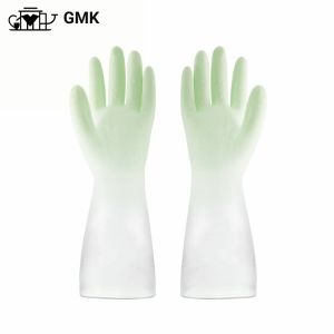 ถุงมือยาง ถุงมืองล้างจาน ถุงมือทำความสะอาด ทำความสะอาดอเนกประสงค์ ถุงมือยางซิลิโคลนยาว กันลื่น ทนทาน ใช้ในครัวG2734