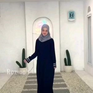 Gamis Abaya jetblack zahra by Rozwah
