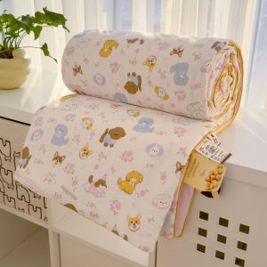 Double layer yarn soybean fiber quilt mother and baby grade soft glutinous summer cool quilt air conditioning quilt washable thin quilt