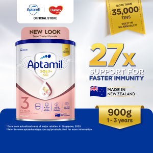 [Single Tin] Aptamil Gold+ Immuno-Nutrients Stage 3 Toddler Growing Up Formula Milk Powder 900g