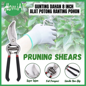 Gunting Dahan Dan Ranting 8Inci Pruning Shear 8 Inch Alat Bantu Memotong Tangkai Cabang Pohon Tanaman Perlengkapan Berkebun - HOMIA