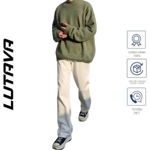 Quần baggy nam ống rộng bigsize trắng đen phong cách Hàn Quốc LUTAVA QD18