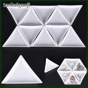 tuokaiguoji 10pcs Equilateral Triangle Plate For Jewelry Beads Storage Environmental plastic