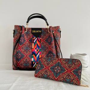 TAS HANDBAG WANITA A373 IMPORT 2 IN 1 KOREA TERBARU MURAH ANTI AIR