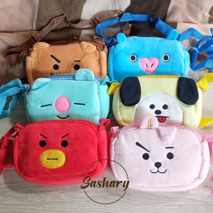 Cross Bag Bts Official Bag BT21 Plush Cross Body Bag/Sling Bag
