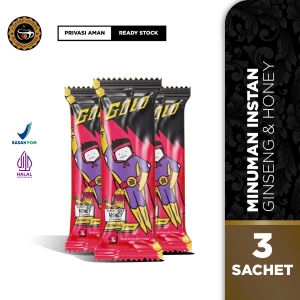 Golo Ginseng 3 Sachet Rasa Madu atau Pisang - Golo Pisang Golo Madu Serbuk Stamina Pria Dewasa Nutrisi