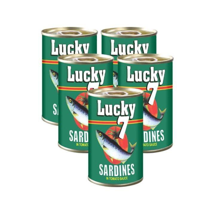 Lucky 7 Sardines In Tomato Sauce 155g Pack Of 5 Lazada Ph