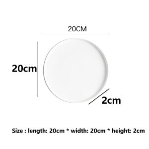 Ceramic Dinner Plate for Salad Pasta and Cake  Porcelain Appetizer Plates Serving Trays Pan Dishwasher Microwave & Oven Safe